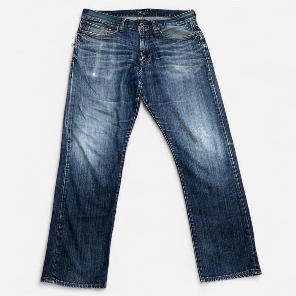 Men's Vintage Lucky Brand Blue Washed Straight-Leg Jeans Sz 34x30 (35x30.5)